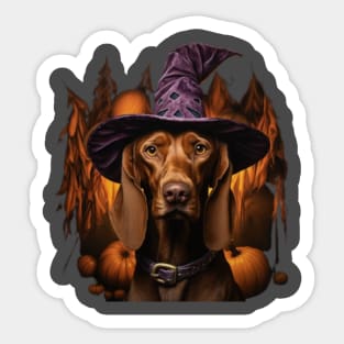 Weimaraner Spooky Halloween Sticker